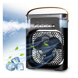 Humidifier Cooling Fan, Personal USB Air Cooler Fan, Mini Air Freshener Cooling Fan, Water Mist Humidification Fan, 3 In 1 Portable Fan Air Conditioner, Desktop Electric Fan Air Cooler, LED Light Humidifier, USB Powered