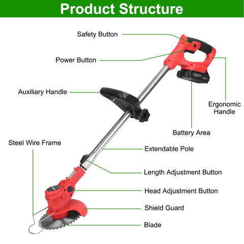 Electric Cordless Grass Trimmer