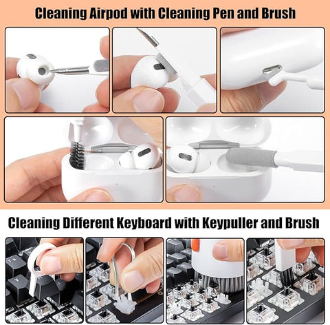 ✨ 20-in-1 Electronic Cleaning Kit – Laptop, Phone & Keyboard Screen Cleaner Set | Multi-Function Cleaning Tool for AirPods, Camera, Tablet, PC & Car Screens